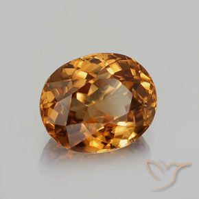 9,17 ctw natürlicher Rostorange Zirkon, Oval, VS