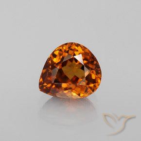 1.90ct Natürlicher Mittelorange Zirkon, Birnenform, VS