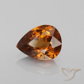 9,17 ctw natürlicher tieforange Zirkon, Birnenform, VS