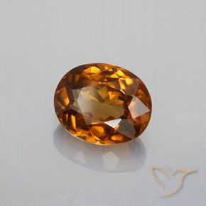 9,17 ctw natürlicher Tiefes bräunliches Orange Zirkon, Oval, VVS