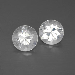 2,40 ct natürliche weißer Zirkon-Edelsteine, Rundschliff, VVS
