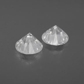 2,40 ct natürliche weißer Zirkon-Edelsteine, Rundschliff, VVS