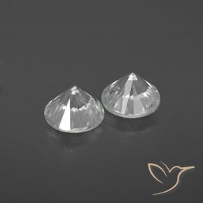 2.51 ct natürliche Weiß Zirkon-Edelsteine, Runden, VVS-VS