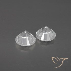 2.52 ct natürliche Weiß Zirkon-Edelsteine, Runden, VVS-VS