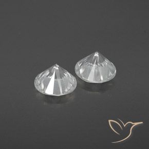 2.37 ct natürliche Weiß Zirkon-Edelsteine, Runden, VVS-VS