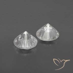 2.26 ct natürliche Weiß Zirkon-Edelsteine, Runden, VVS-VS