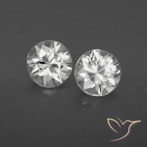 2.11 ct natürliche Weiß Zirkon-Edelsteine, Runden, VVS-VS
