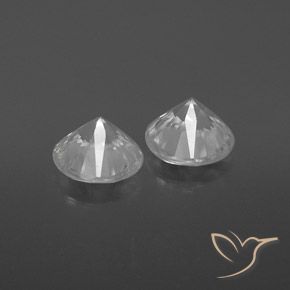 2.11 ct natürliche Weiß Zirkon-Edelsteine, Runden, VVS-VS