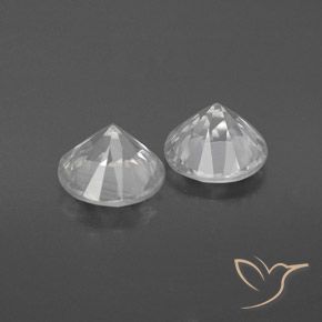 2.51 ct natürliche Weiß Zirkon-Edelsteine, Runden, VVS-VS