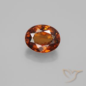 2.22ct Natürlicher tieforange Zirkon, Oval, VVS