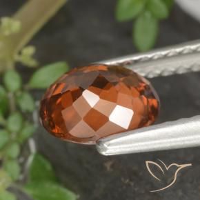 9,17 ctw natürlicher tieforange Zirkon, Oval, VS
