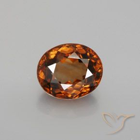 2.21ct Natürlicher tieforange Zirkon, Oval, VVS
