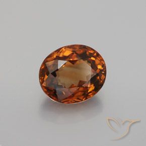 9,17 ctw natürlicher tieforange Zirkon, Oval, VVS