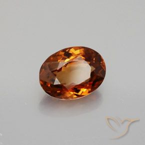 9,17 ctw natürlicher tieforange Zirkon, Oval, VVS