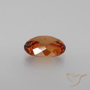 9,17 ctw natürlicher tieforange Zirkon, Oval, VVS