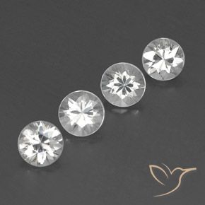 4.49 ct natürliche Weiß Zirkon-Edelsteine, Runden, VVS-VS
