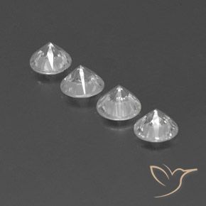 4.49 ct natürliche Weiß Zirkon-Edelsteine, Runden, VVS-VS