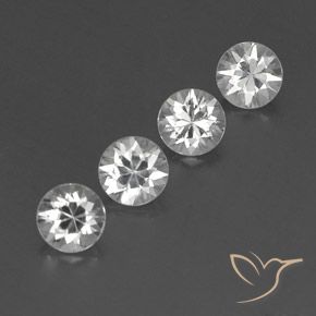 4.24 ct natürliche Weiß Zirkon-Edelsteine, Runden, VVS-VS