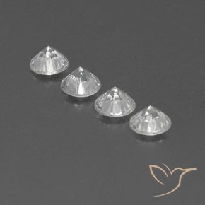 4.60 ct natürliche Weiß Zirkon-Edelsteine, Runden, VVS-VS