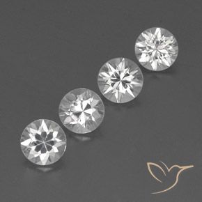 4.64 ct natürliche Weiß Zirkon-Edelsteine, Runden, VVS-VS