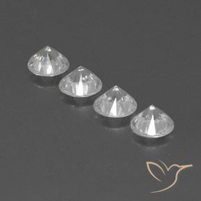 4.64 ct natürliche Weiß Zirkon-Edelsteine, Runden, VVS-VS