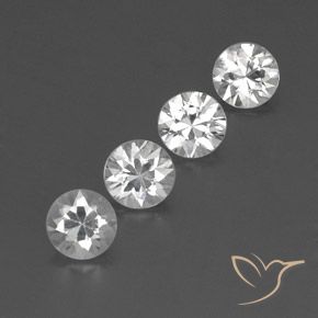 4.33 ct natürliche Weiß Zirkon-Edelsteine, Runden, VVS-VS