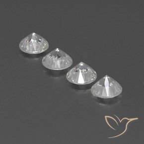 4.33 ct natürliche Weiß Zirkon-Edelsteine, Runden, VVS-VS
