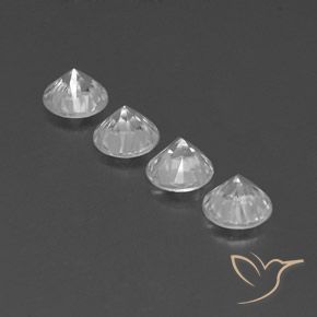 4.70 ct natürliche Weiß Zirkon-Edelsteine, Runden, VVS-VS