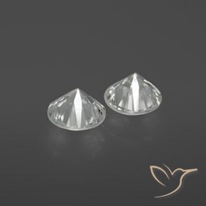 2.12 ct natürliche Weiß Zirkon-Edelsteine, Runden, VS