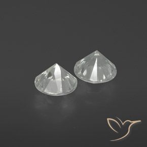 2.38 ct natürliche Weiß Zirkon-Edelsteine, Runden, VVS-VS