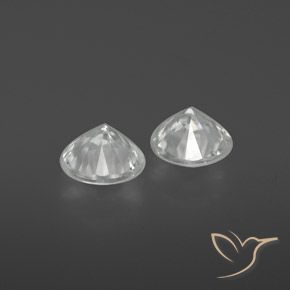 2.12 ct natürliche Weiß Zirkon-Edelsteine, Runden, VS
