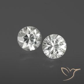 2.13 ct natürliche Weiß Zirkon-Edelsteine, Runden, VS