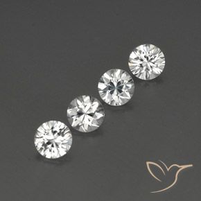4.71 ct natürliche Weiß Zirkon-Edelsteine, Runden, VVS-VS