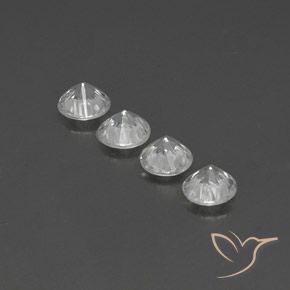 4.71 ct natürliche Weiß Zirkon-Edelsteine, Runden, VVS-VS