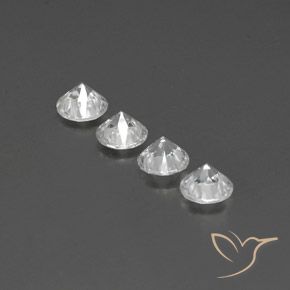 4.60 ct natürliche Klares Weiß Zirkon-Edelsteine, Runden, VVS-VS