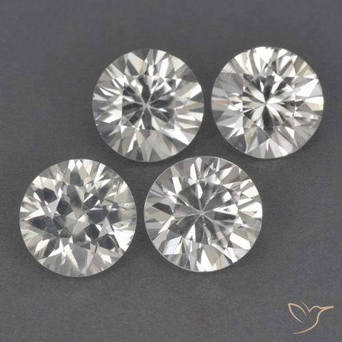 4.56 ct natürliche Warmweiß Zirkon-Edelsteine, Runden, VVS-VS