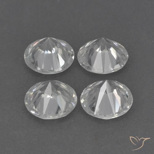 4.56 ct natürliche Warmweiß Zirkon-Edelsteine, Runden, VVS-VS