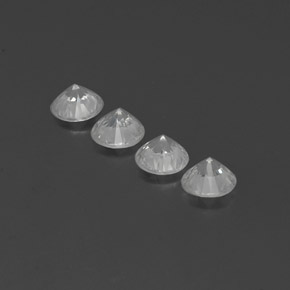 4,65 ct natürliche weißer Zirkon-Edelsteine, Rundschliff, VVS-VS