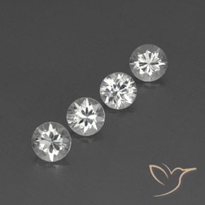 4.66 ct natürliche Weiß Zirkon-Edelsteine, Runden, VVS-VS