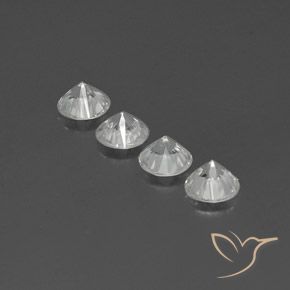 4.66 ct natürliche Weiß Zirkon-Edelsteine, Runden, VVS-VS
