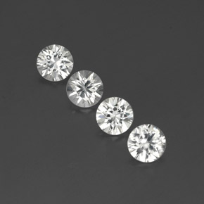 4.52 ct natürliche Weiß Zirkon-Edelsteine, Rund Schliff, VVS-VS
