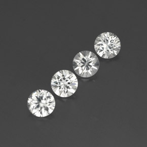 4.52 ct natürliche Weiß Zirkon-Edelsteine, Rund Schliff, VVS-VS