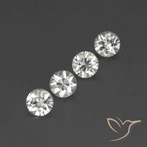 4.62 ct natürliche Klares Weiß Zirkon-Edelsteine, Runden, VVS-VS