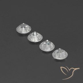 4.62 ct natürliche Klares Weiß Zirkon-Edelsteine, Runden, VVS-VS