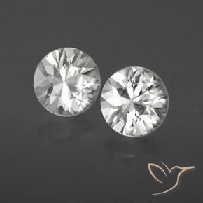 2.04 ct natürliche Weiß Zirkon-Edelsteine, Runden, VVS-VS