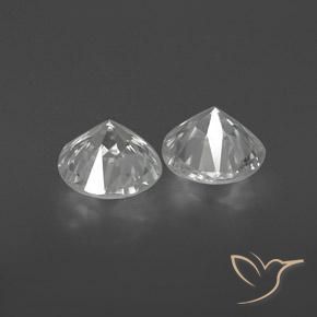 2.04 ct natürliche Weiß Zirkon-Edelsteine, Runden, VVS-VS