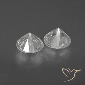 2.24 ct natürliche Weiß Zirkon-Edelsteine, Runden, VVS-VS
