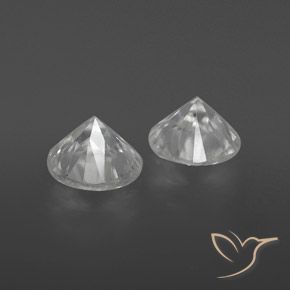 2.33 ct natürliche Weiß Zirkon-Edelsteine, Runden, VVS-VS