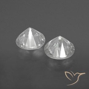 2.36 ct natürliche Weiß Zirkon-Edelsteine, Runden, VVS-VS