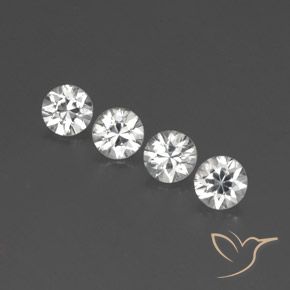 4.38 ct natürliche Weiß Zirkon-Edelsteine, Runden, VVS-VS
